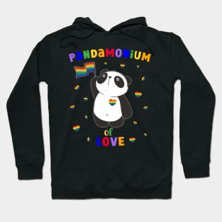 Pandamonium of Love  Pride Flag LGBT Hoodie